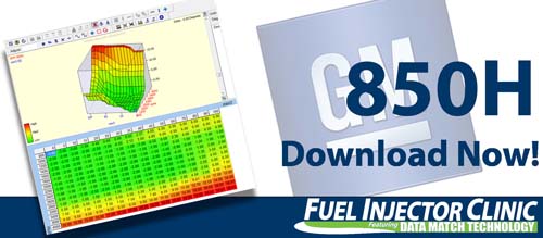 GM Data for our 850cc/min Injector